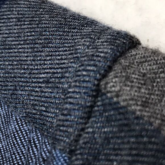 7 DIAMONDS Flannel Shirt Men XL Blue Gray Buffalo Plaid Dark Academia Outdoor - Picture 7 of 16